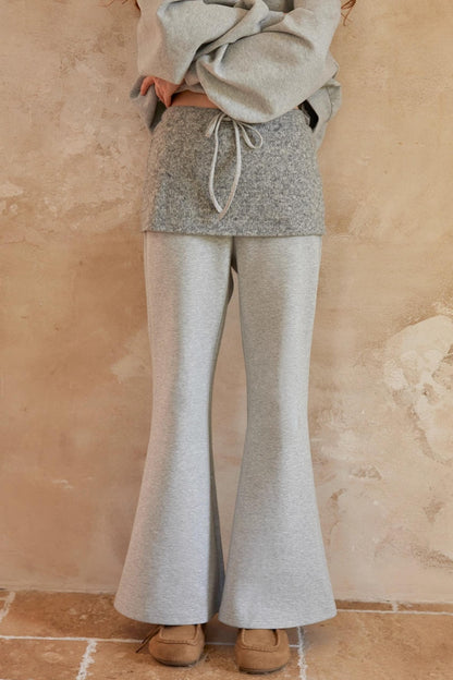 Gray Off-Shoulder Two-Piece Set-Up