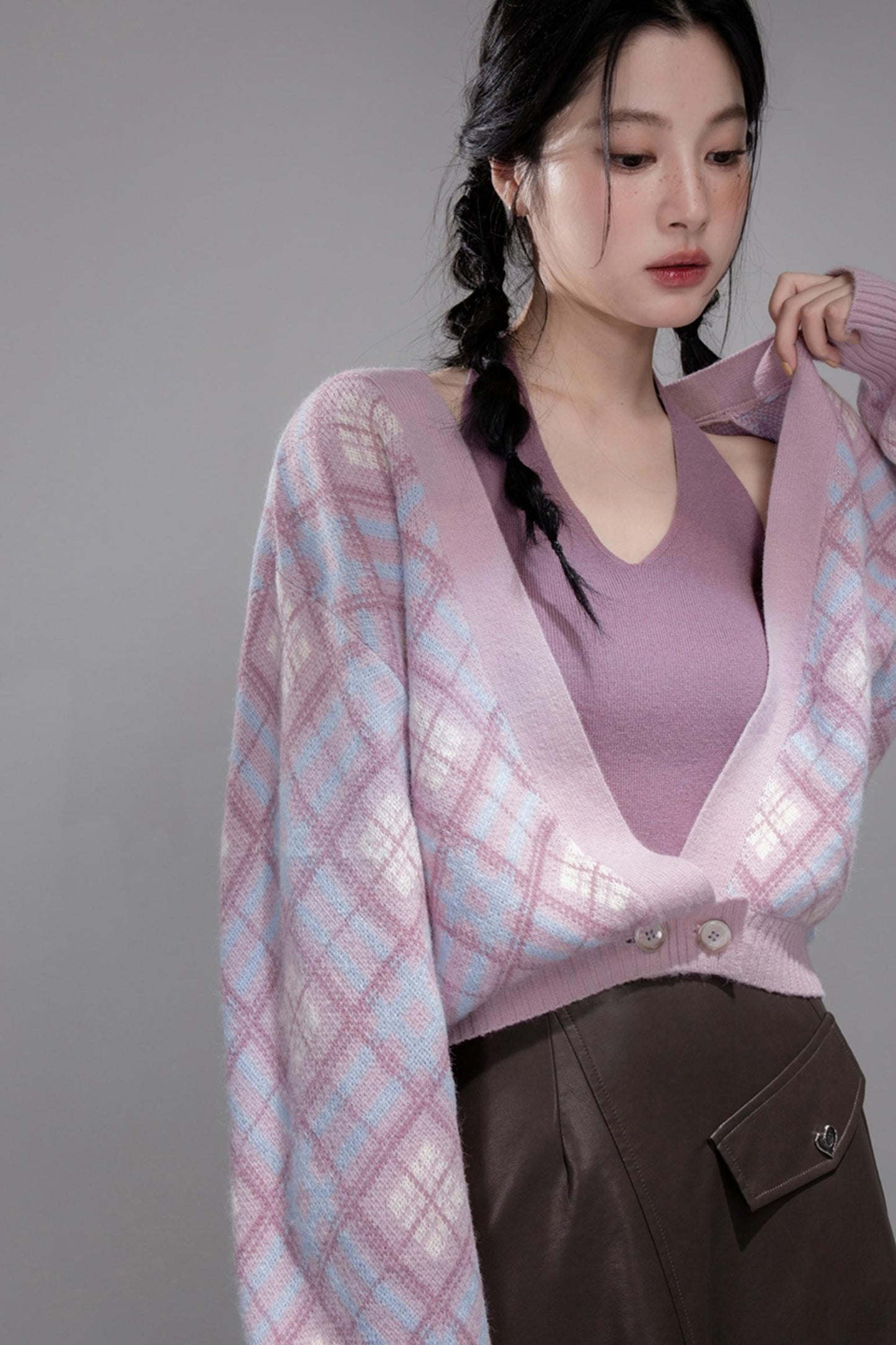 Rich Brown Leather Skirt