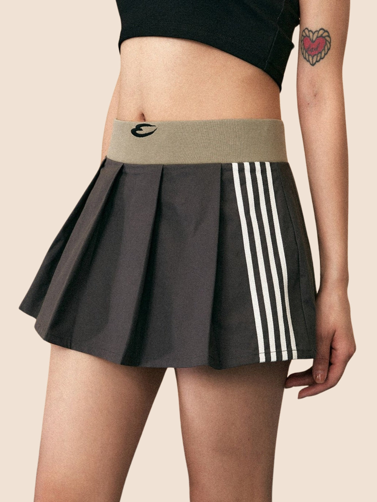 Vintage Striped A-Line Skirt