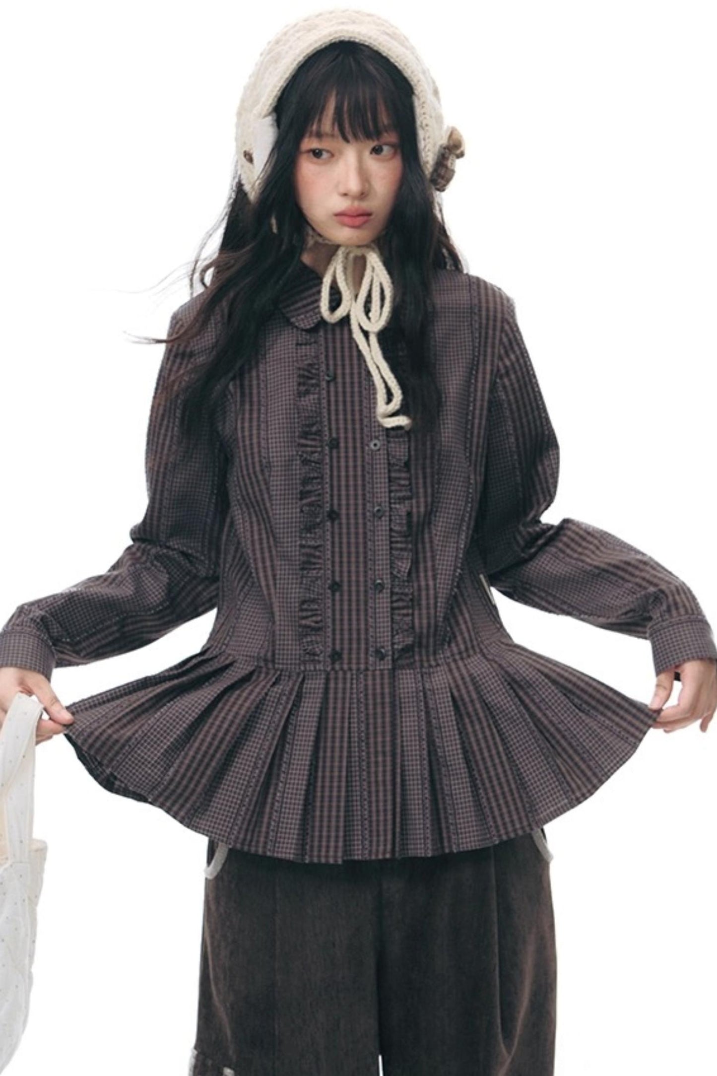 Double-Breasted Ruffled Shirt