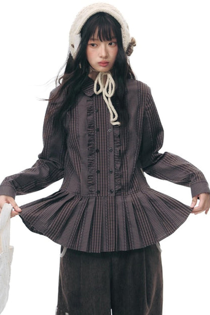 Double-Breasted Ruffled Shirt