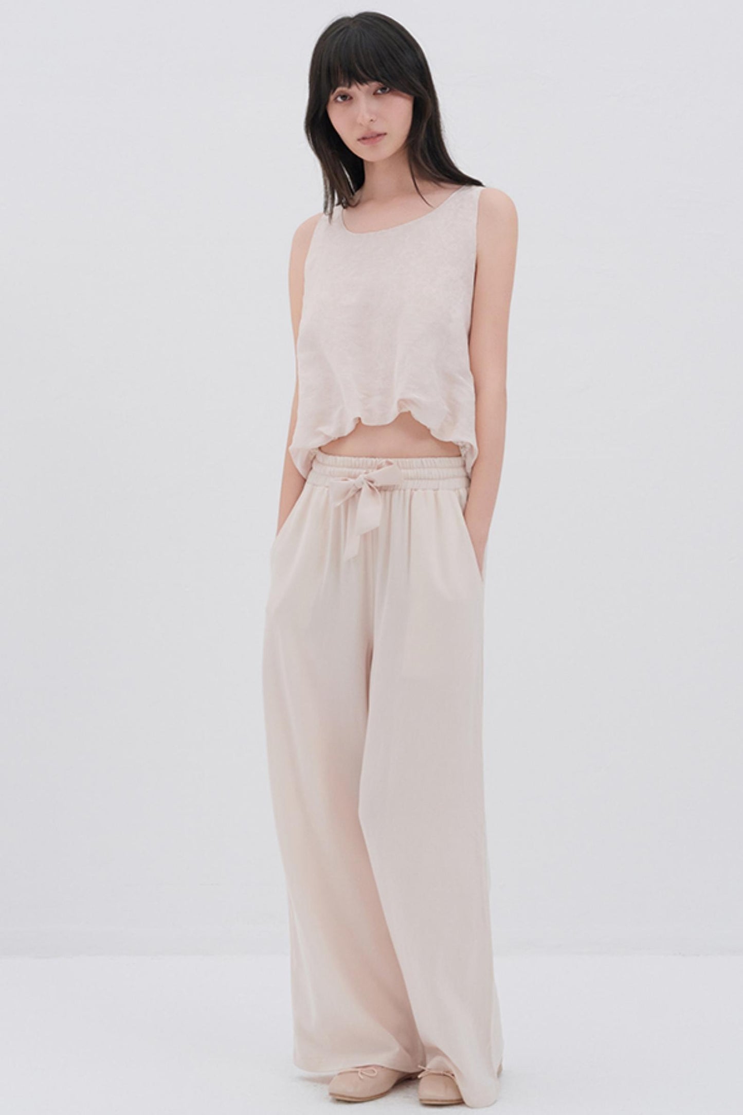 Butterfly Linen Blend Vest Style Top