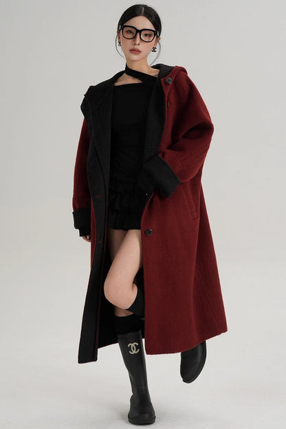 Temperament Long Wool Jacket