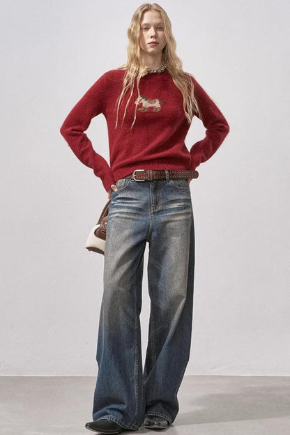 Little Horse Red Sweater