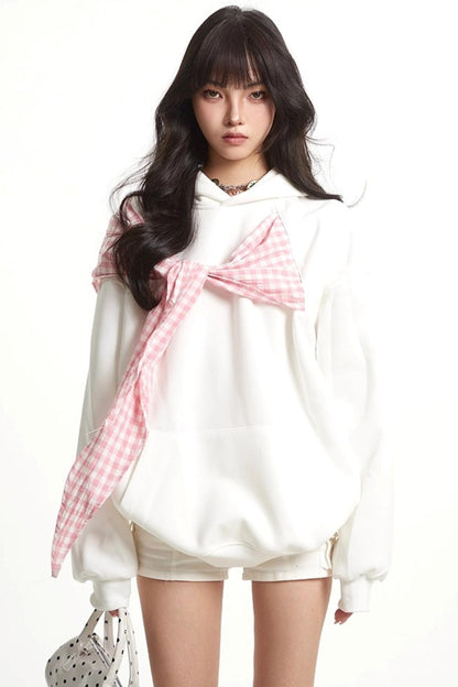 Vintage Plaid Loose Long Sleeve Sweatshirt