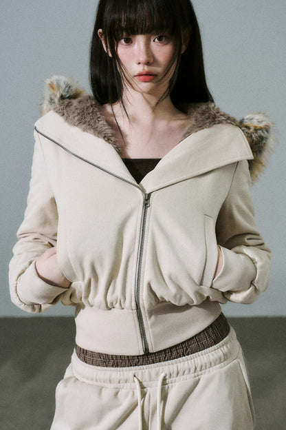 Versatile Fur Collar Jacket