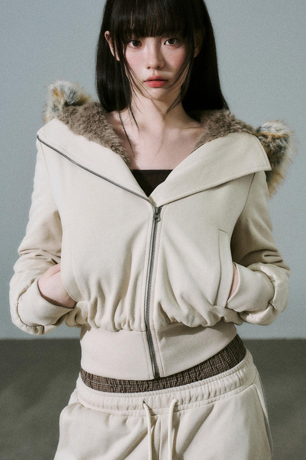 Versatile Fur Collar Jacket