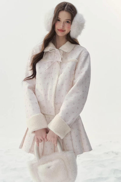 Retro Floral Patchwork Jacket Set-Up