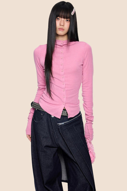 Lightweight Pleated Cardigan