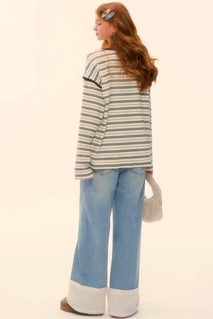 Striped Color-Block Pegasus Top