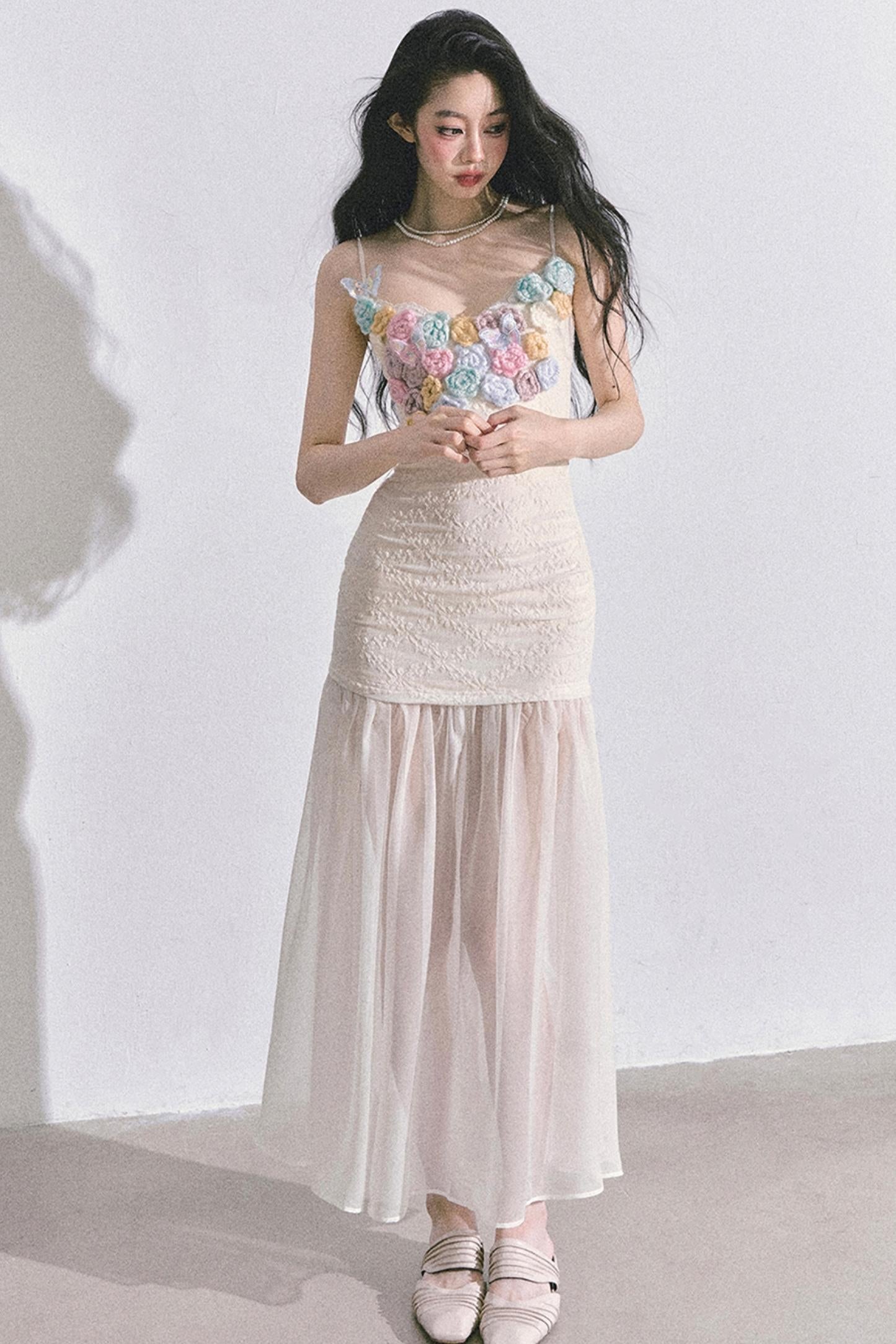 Autumn Floral Slip Dress Set-Up