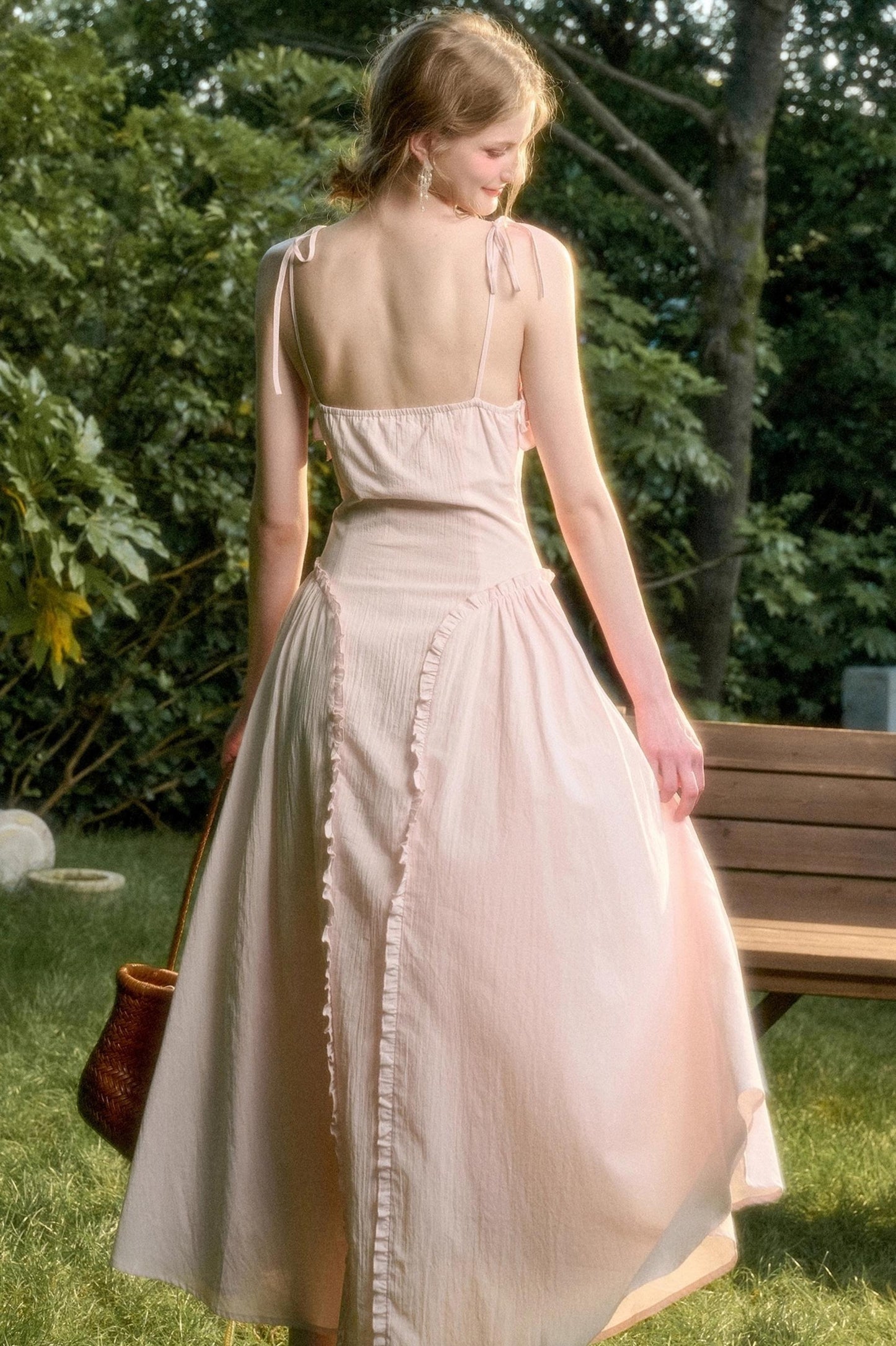 Rose Sea Halterneck Long Skirt