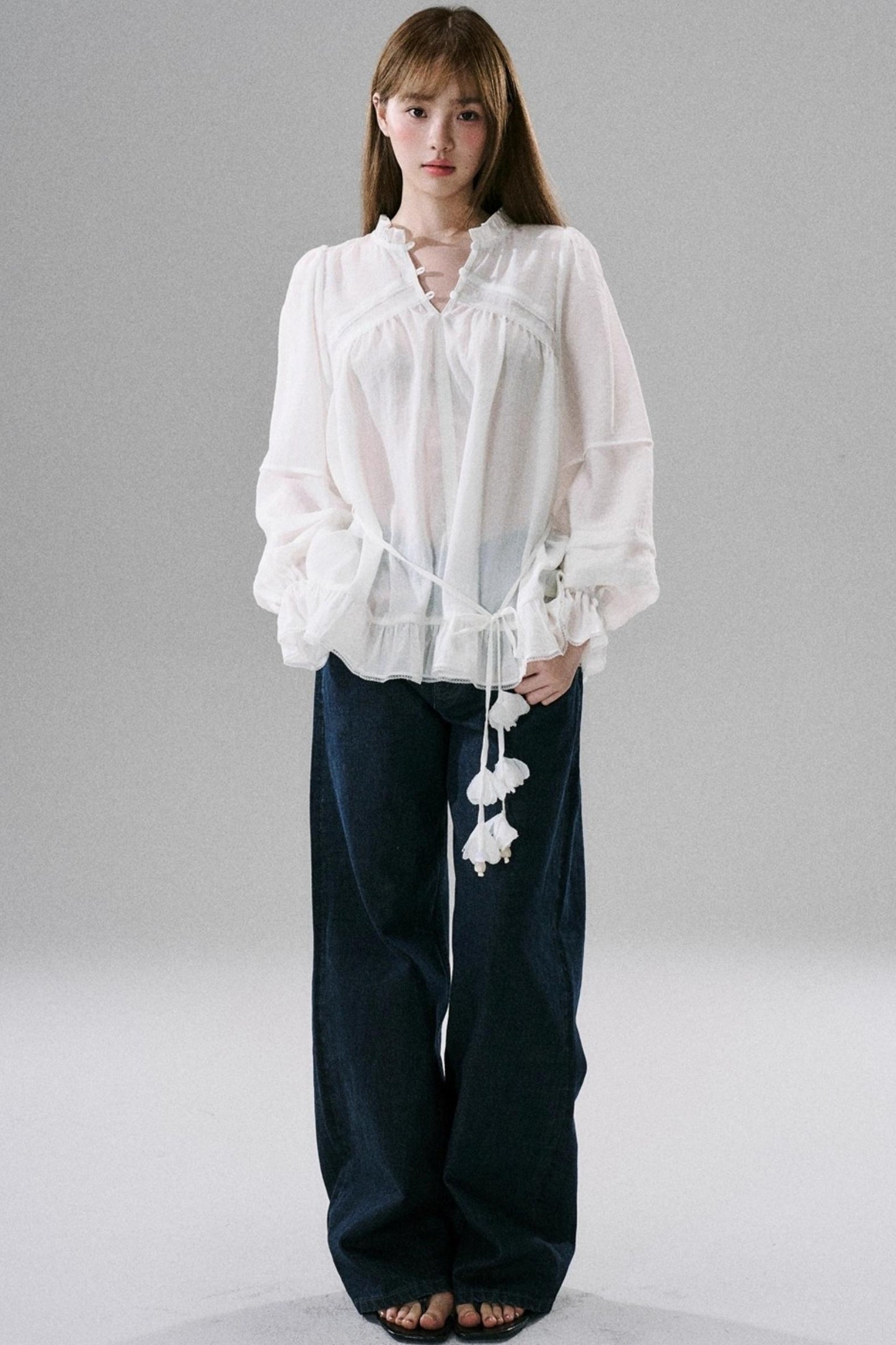 Symphony Acetate Flower Top