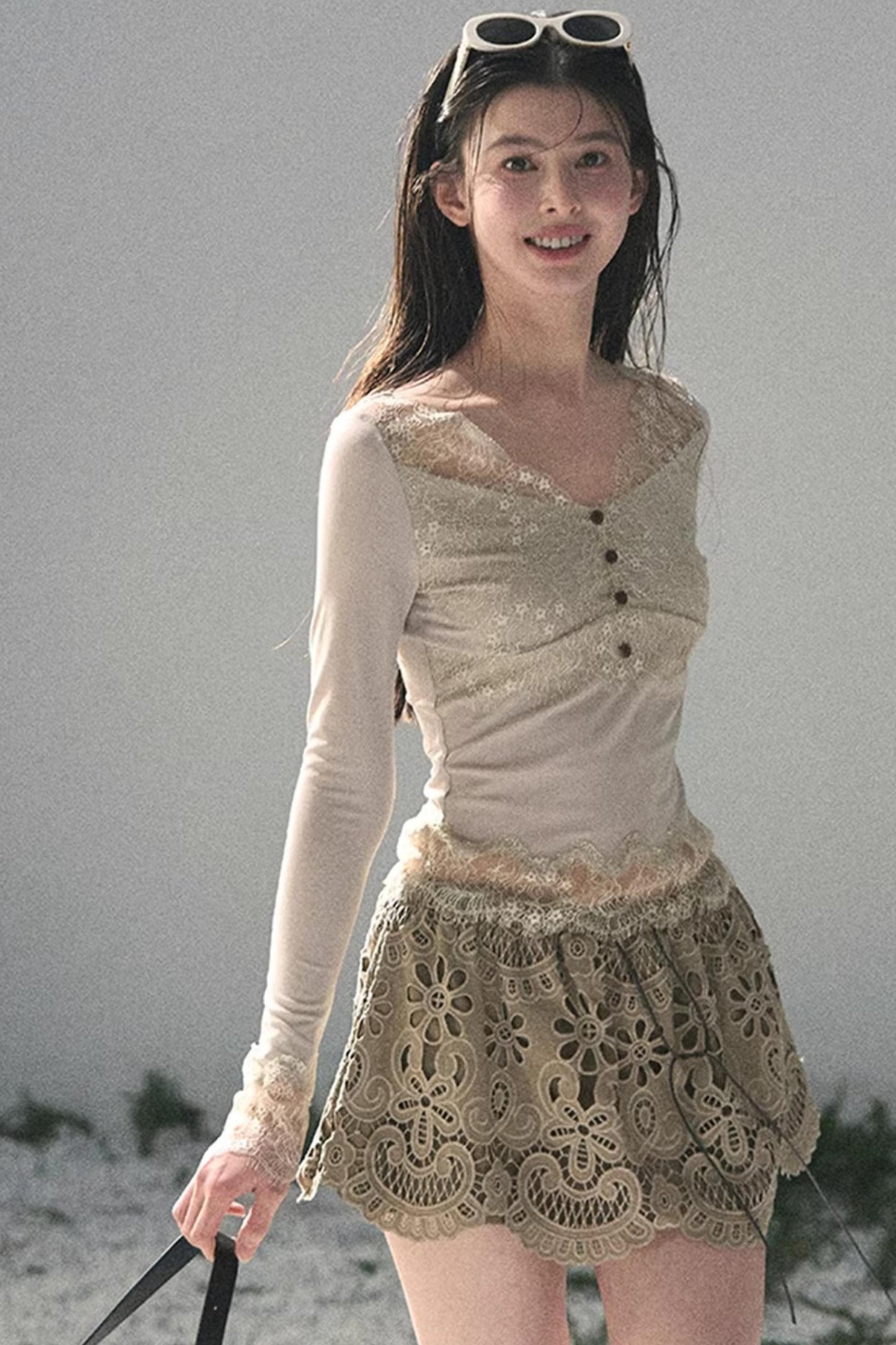 Wind Trace Lace Top