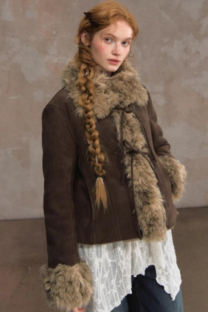 Thick Deerskin Fleece Integrated Jacket