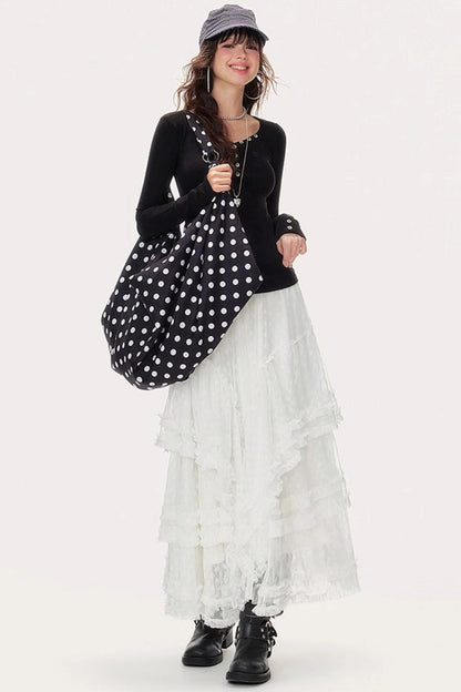 Black-White Knit Sweater