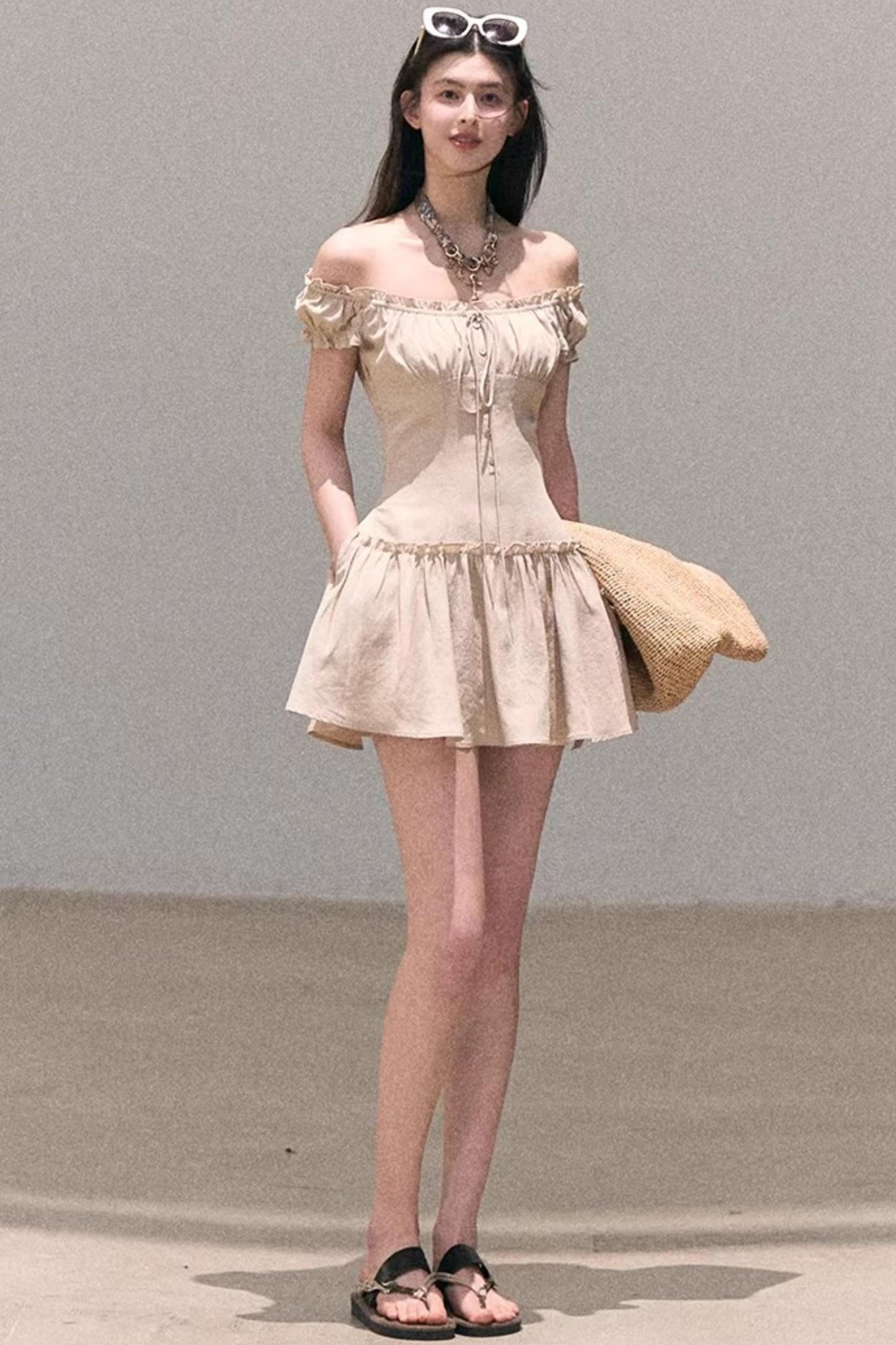 Fog in the Forest Linen Dress