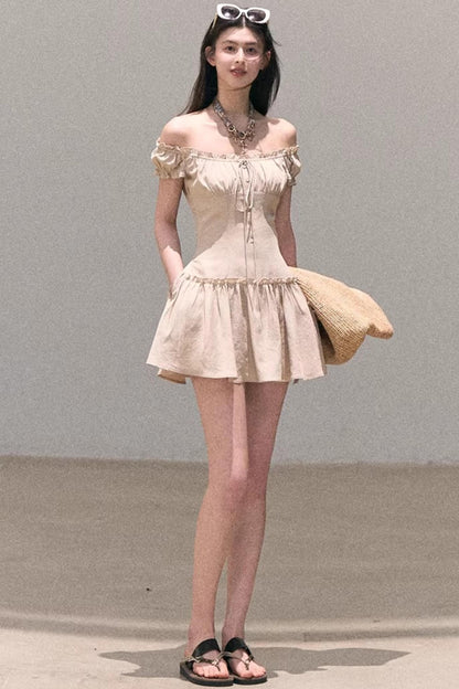 Fog in the Forest Linen Dress
