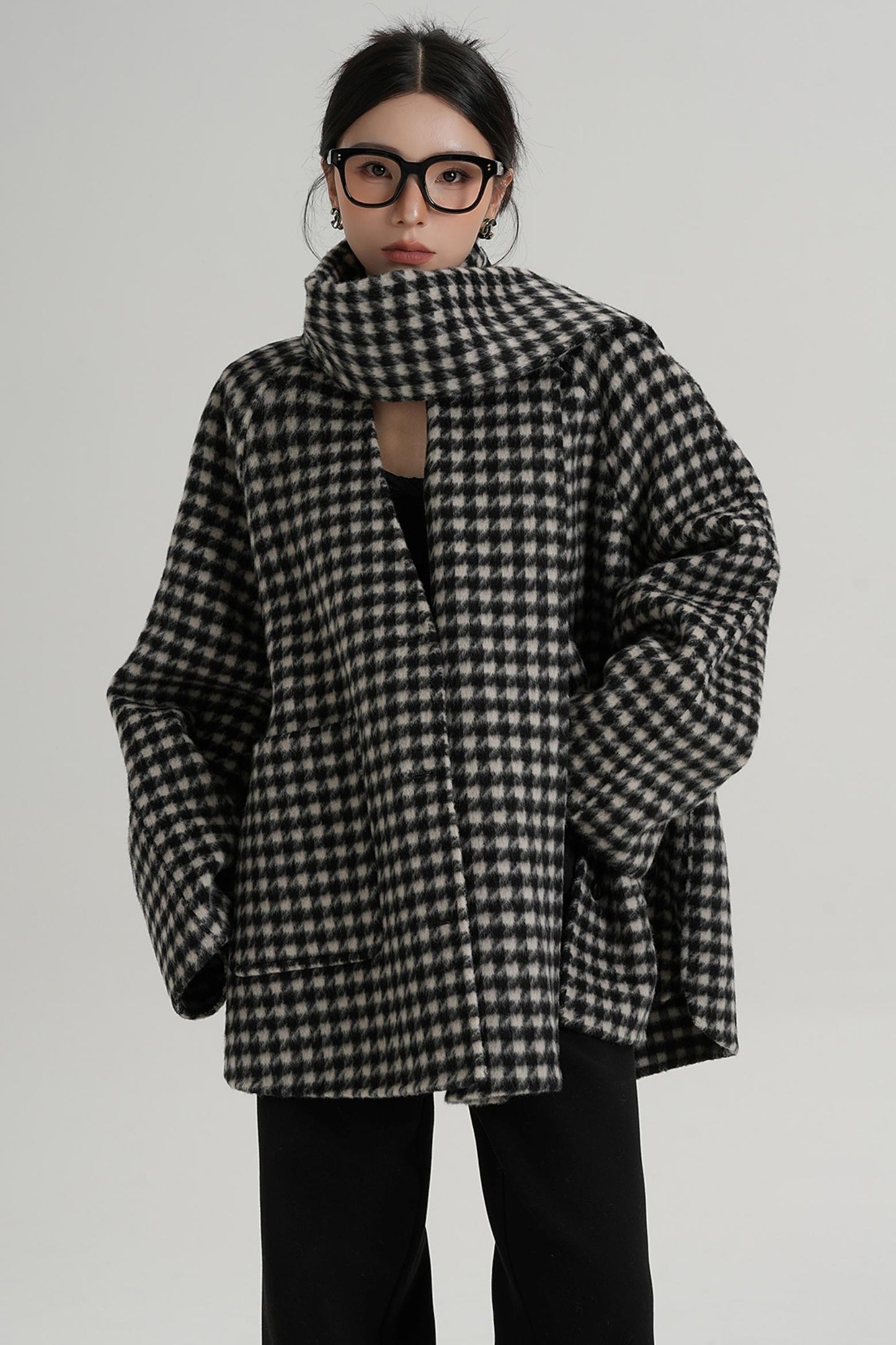 Plaid Wool Coat
