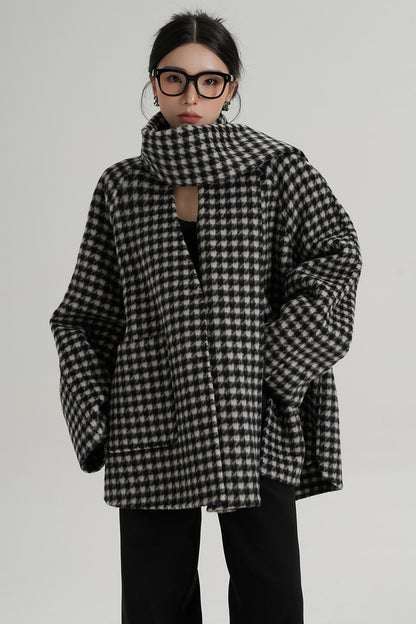 Plaid Wool Coat