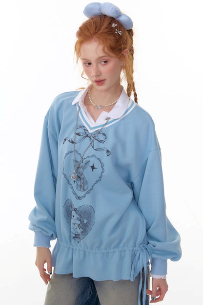 Vintage V-Neck Sweatshirt