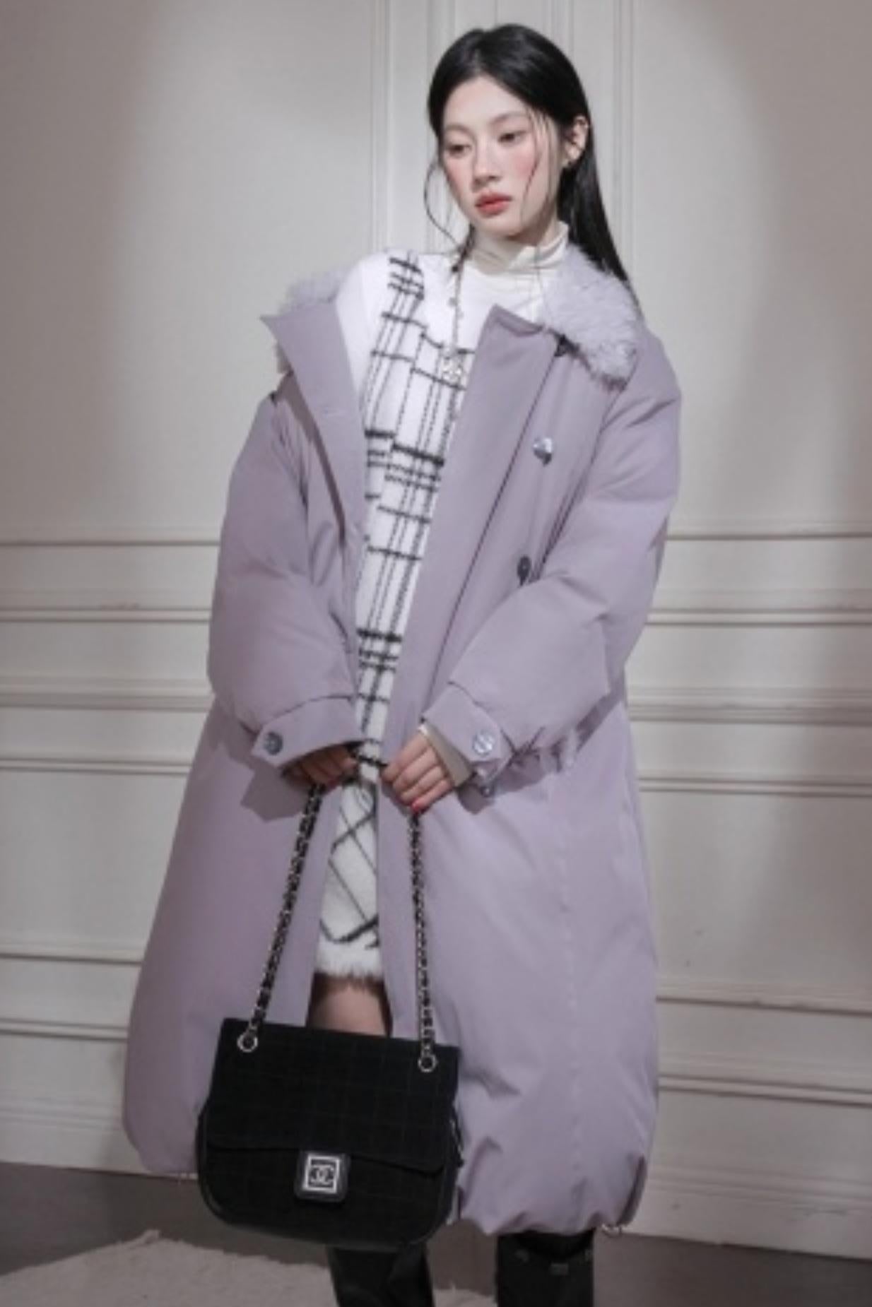 Checkered Wool Plaid Dress Set-Up