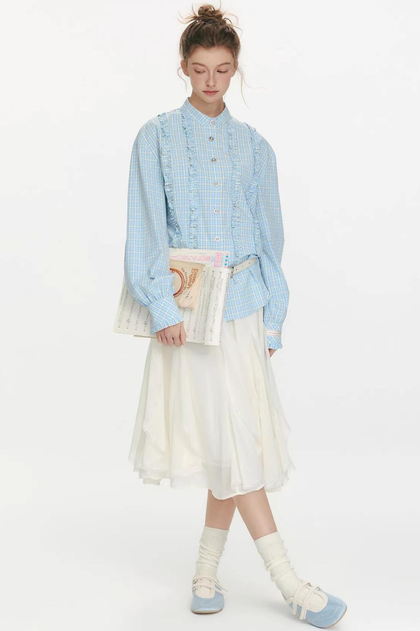 Night Dew Rose Chiffon Skirt