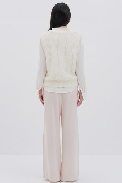 Luxury U-Neck Wool Top