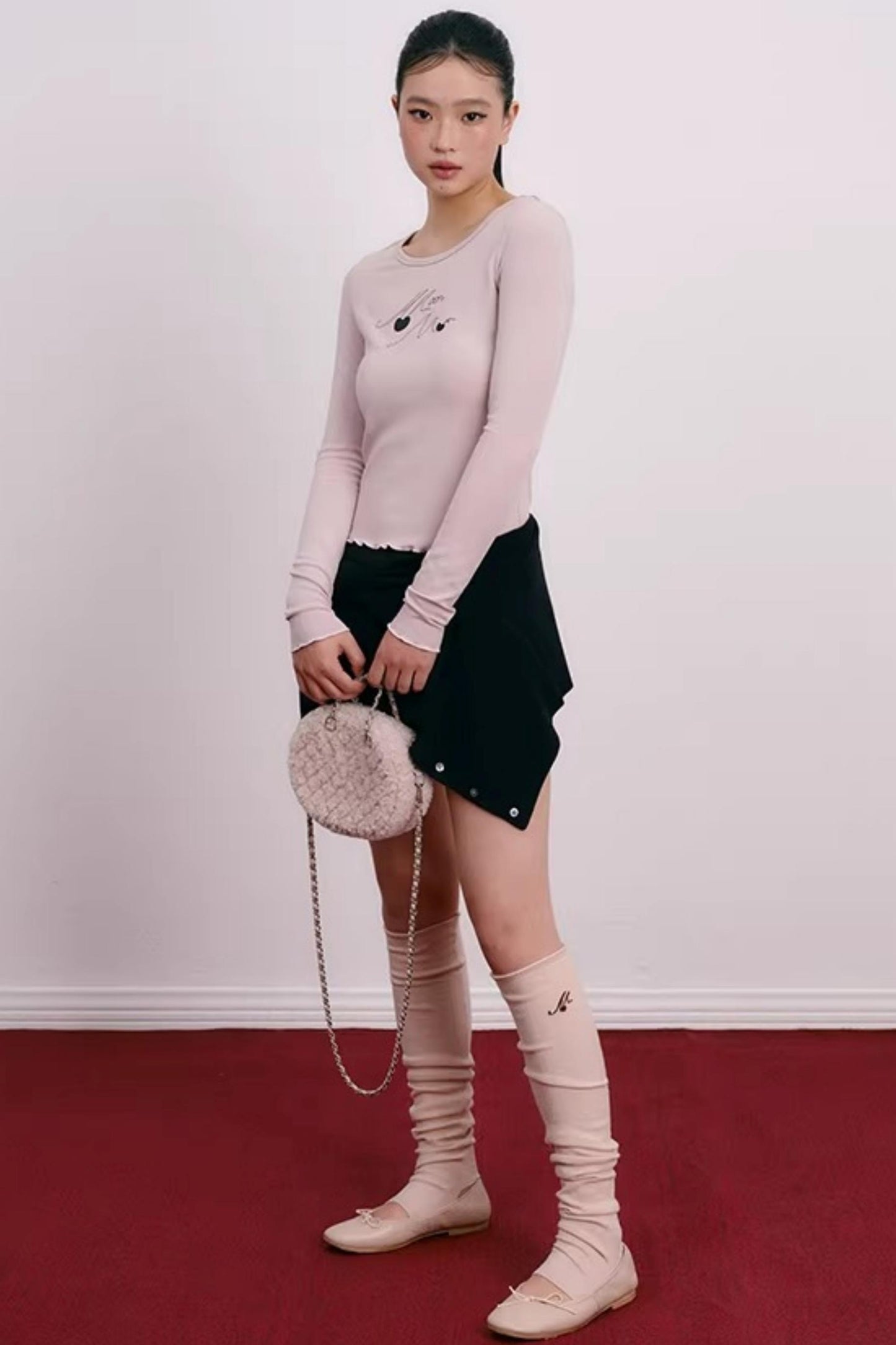 Flauschige Samt-Stepptasche