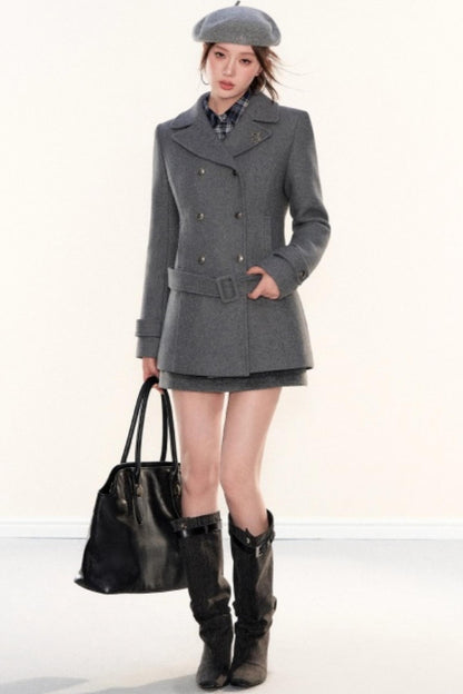 Plaid Waist-Cinching Shirt