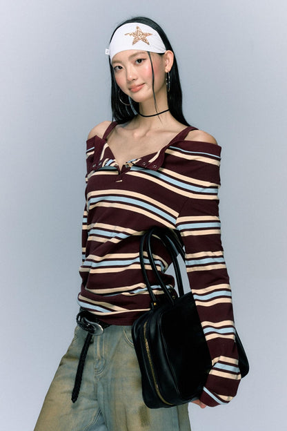 Sweet Cool Striped Slim Fit Top