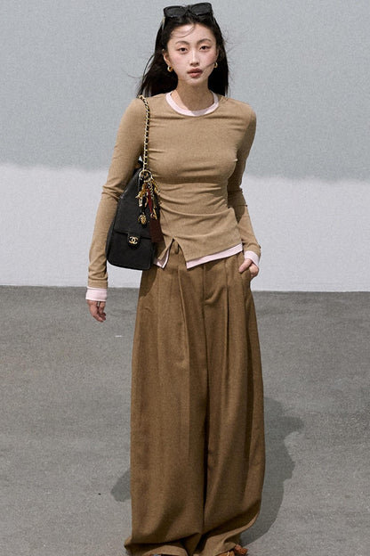 Lazy Lace Drape Suit Pants