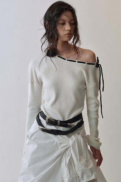 Rose Flower Knitted Top