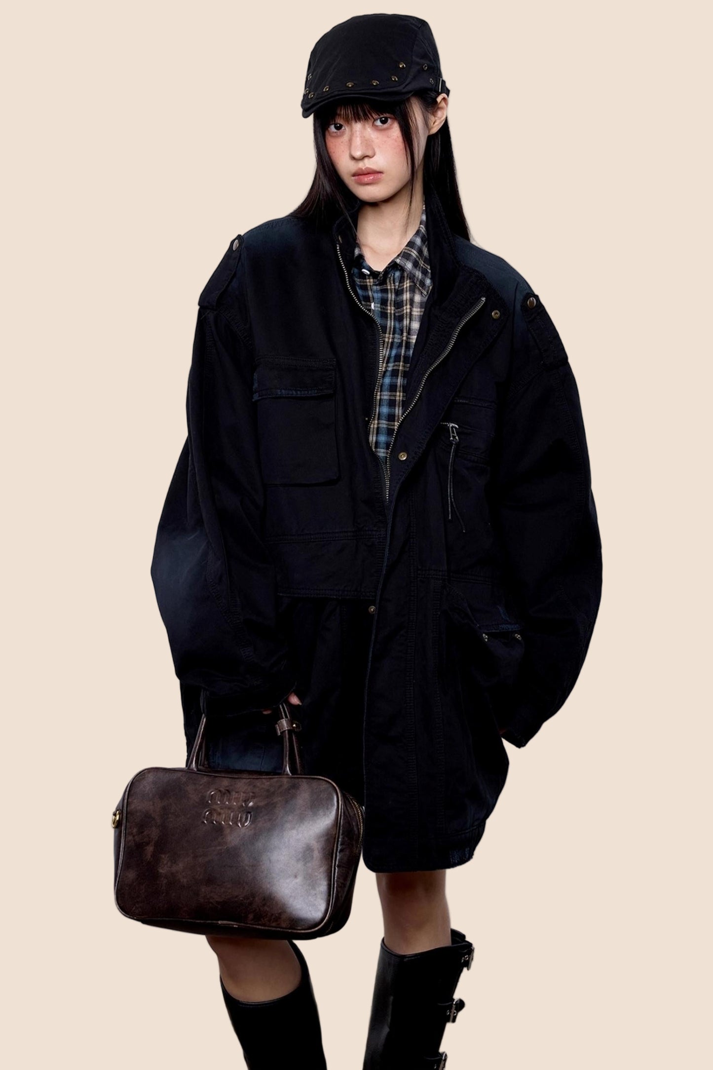 American Vintage Distressed Cargo Jacket