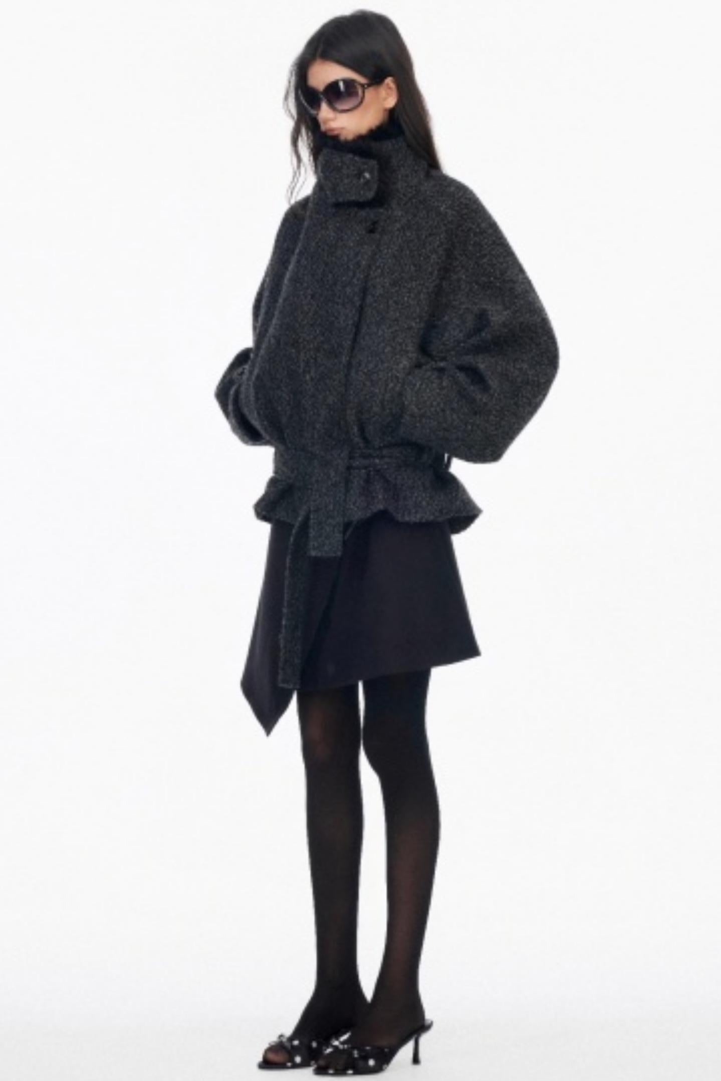 Irregular Toggle Button Skirt