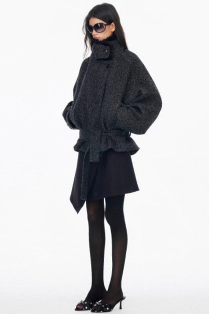 Irregular Toggle Button Skirt