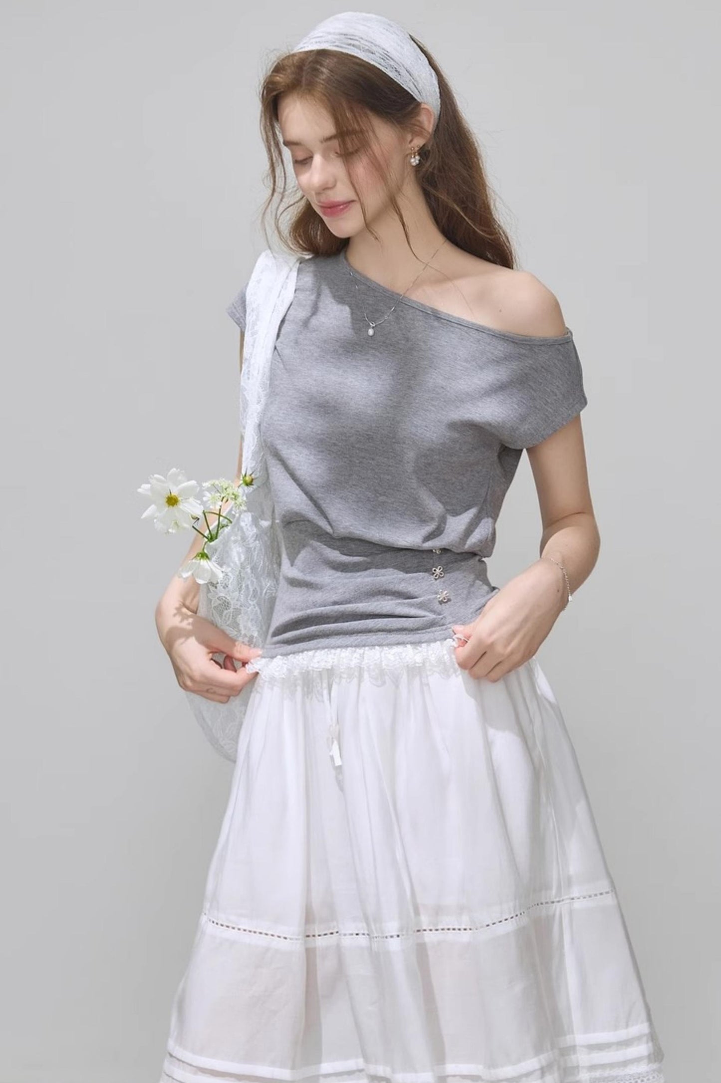 Summer Slant Shoulder Chic Set-Up