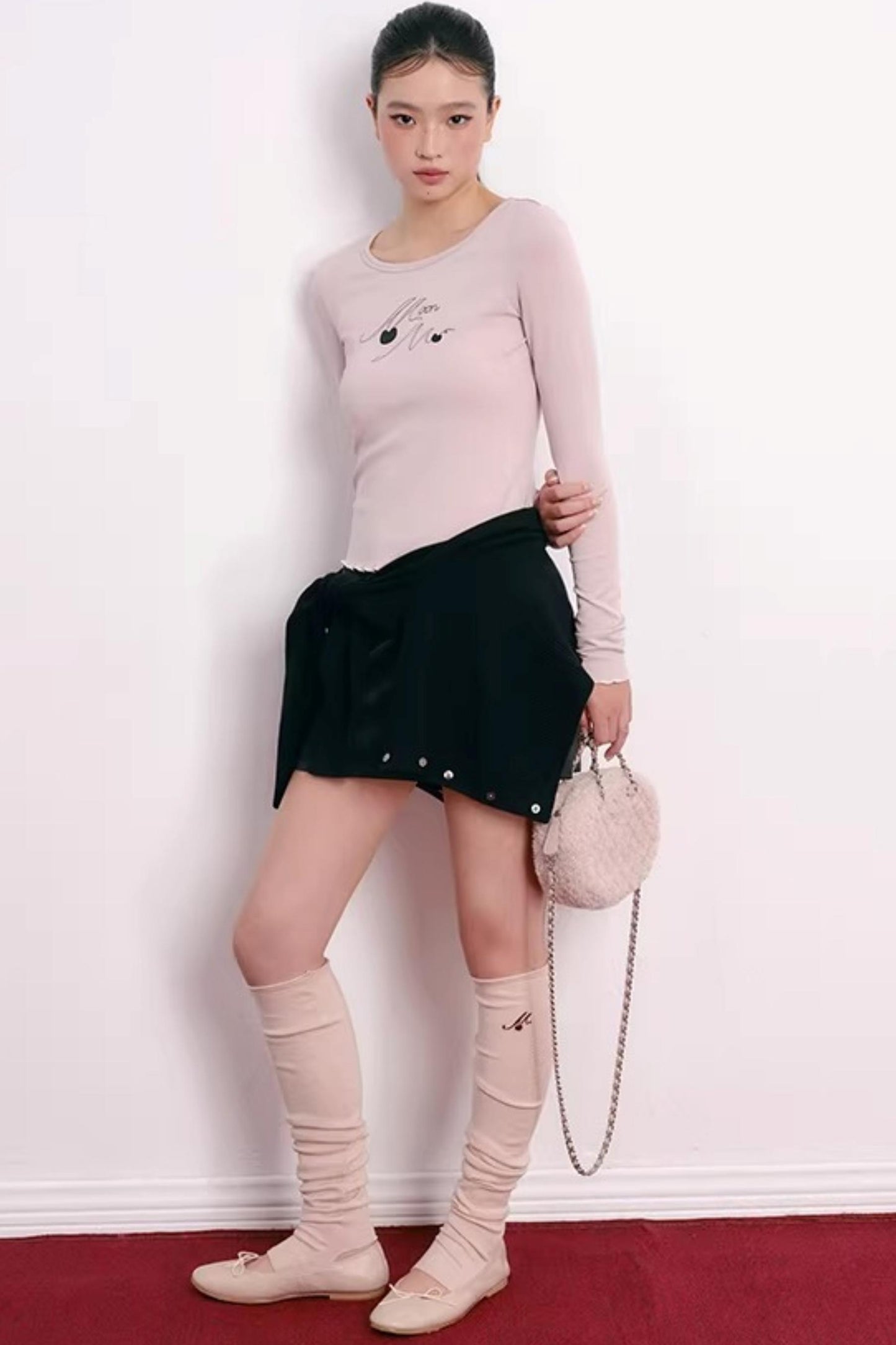 Cherry Print Lyocell Sweater