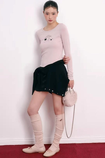 Cherry Print Lyocell Sweater