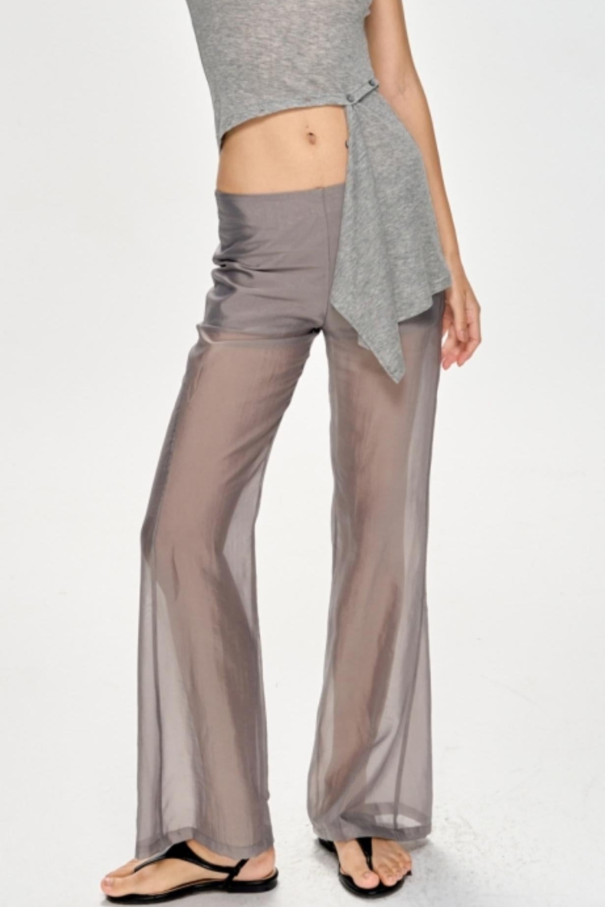 Low-Waist Wide-Leg Trousers