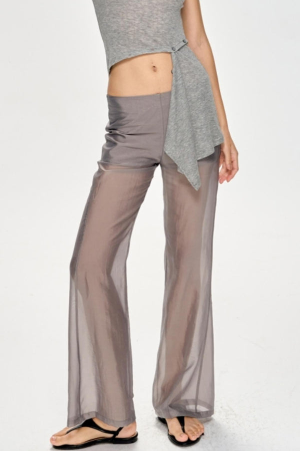 Low-Waist Wide-Leg Trousers