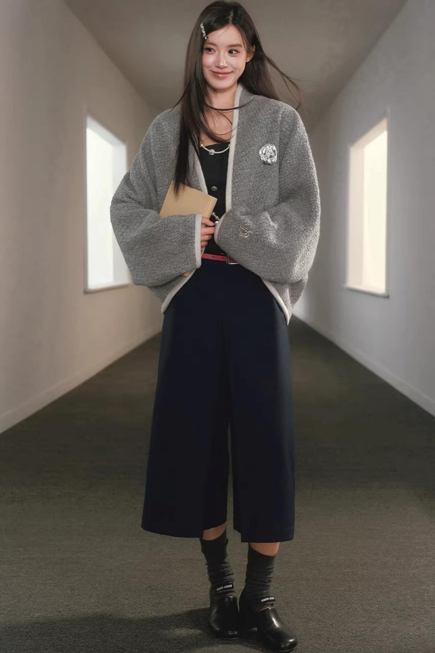 Batwing Wool Cocoon Coat Set-Up