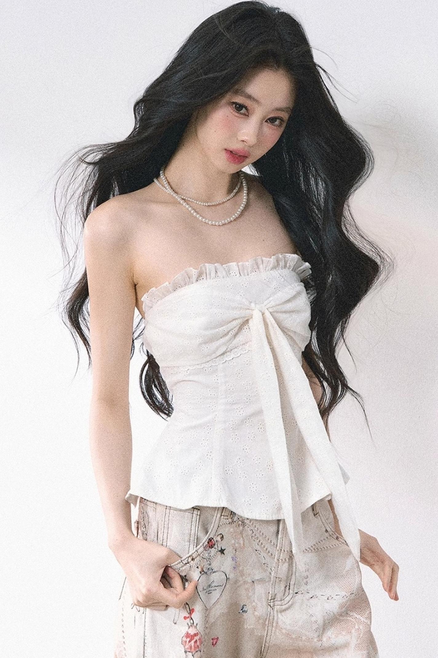 Eucalyptus White One-Shoulder Tank