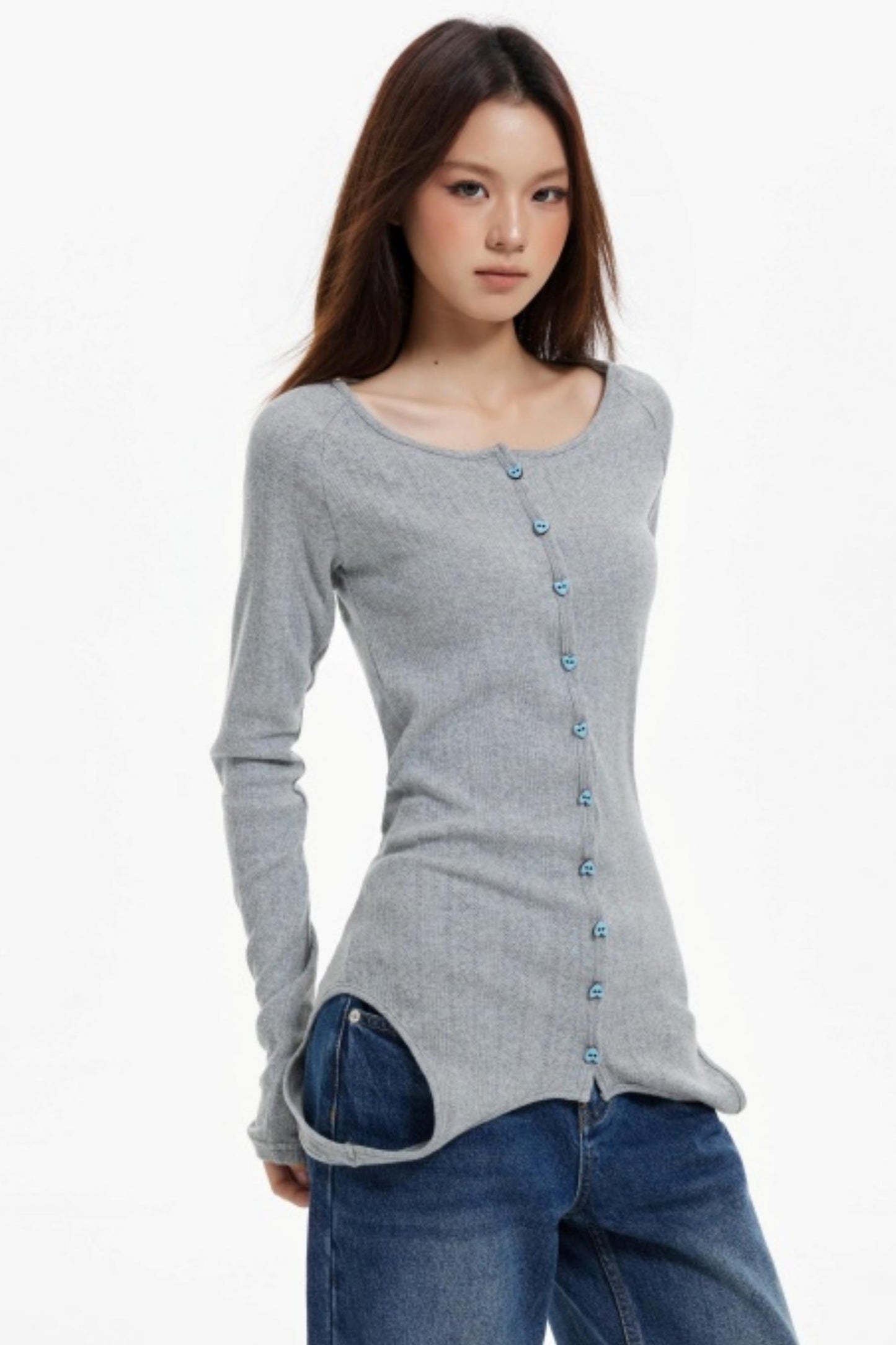 Slim Two Wear Cardigan Top