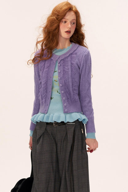 Gentle Knitted Cardigan Set-Up