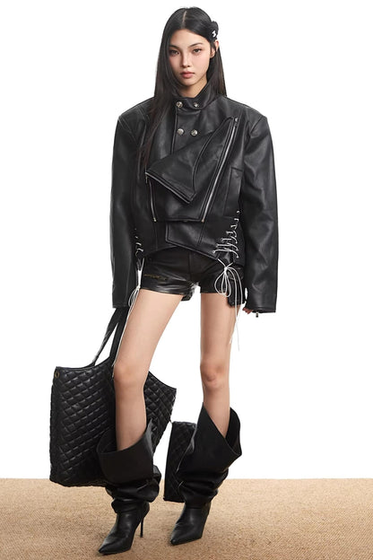 Retro Black Leather Jacket