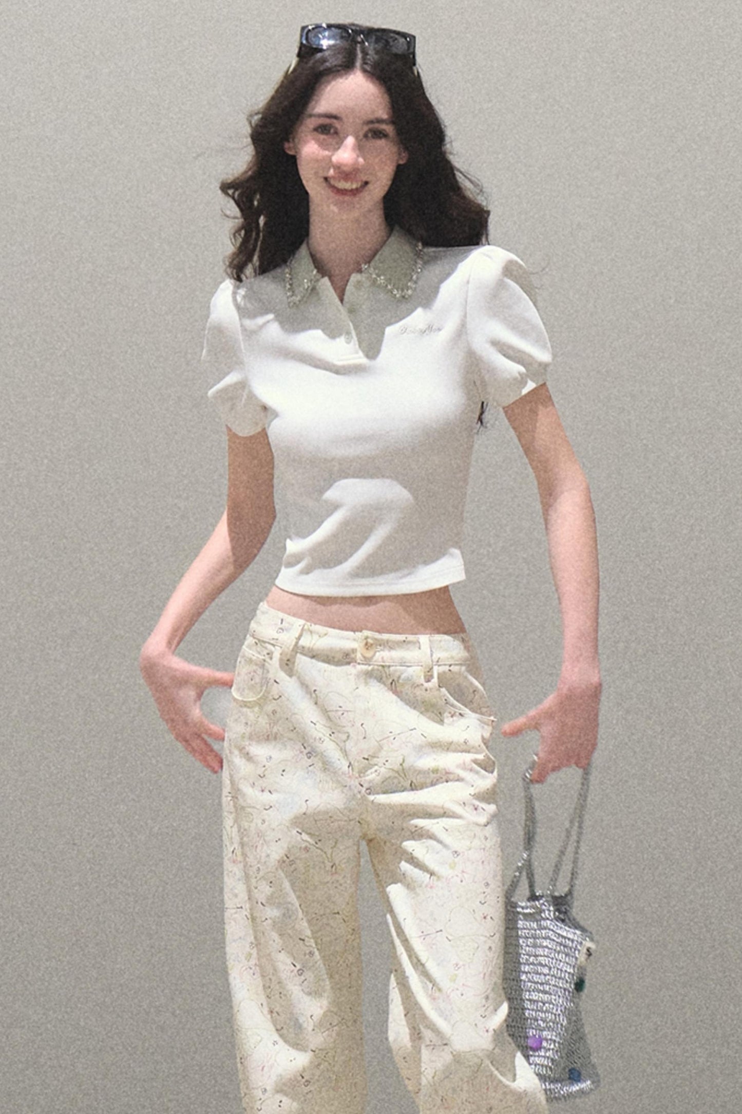 Sunset Diamond Polo Tee