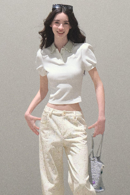 Sunset Diamond Polo Tee