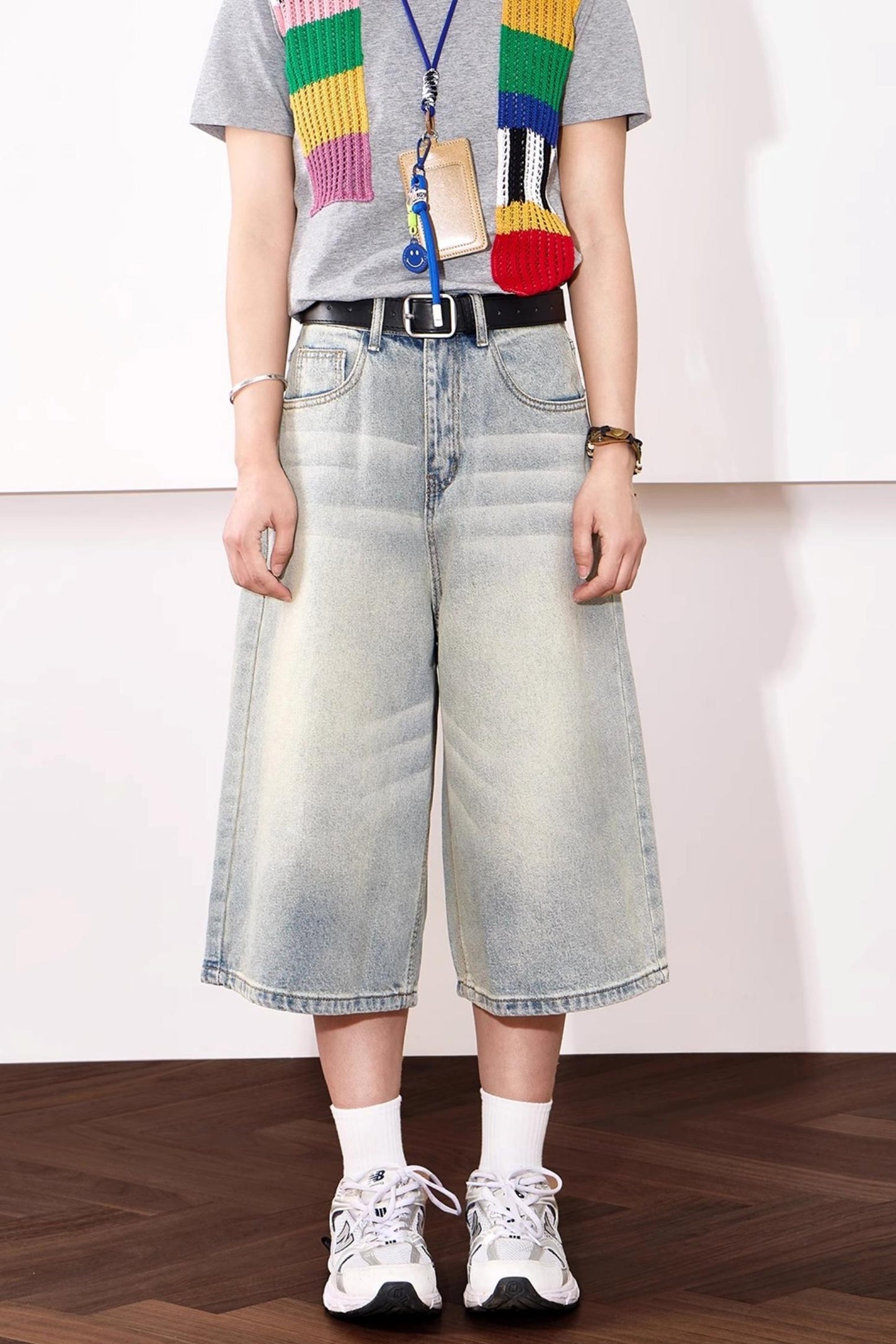 High-Waisted Denim Shorts