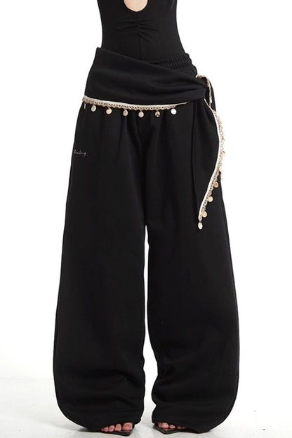 Wide-Leg Sweatpants